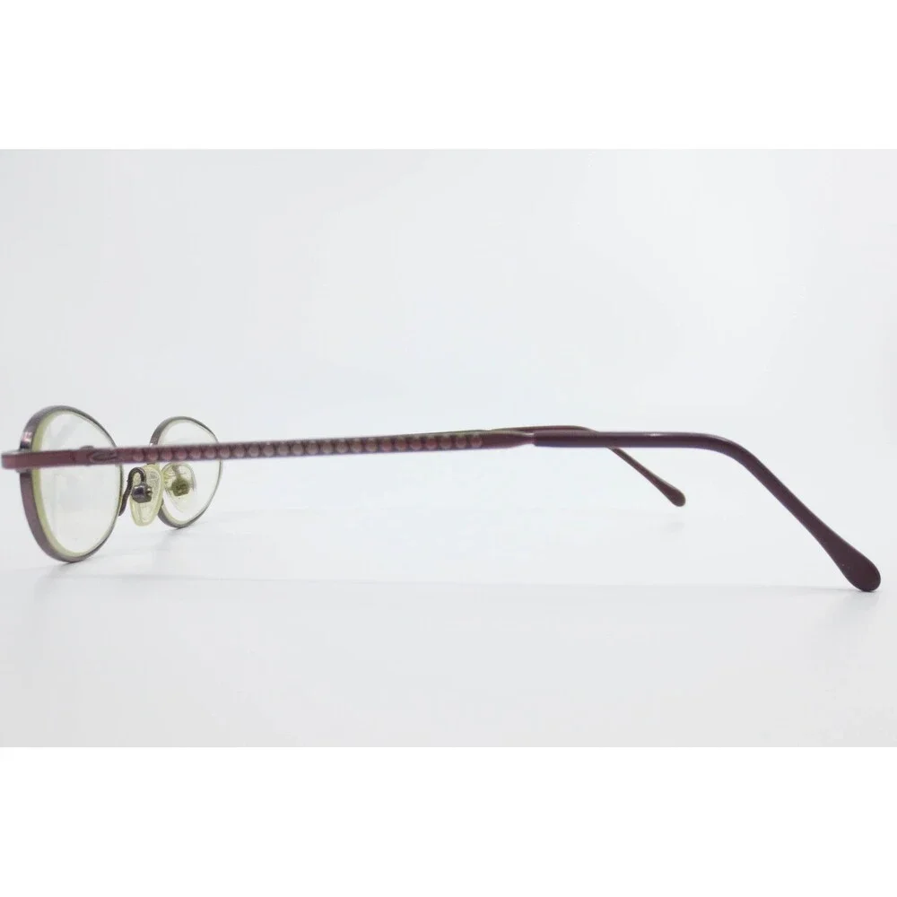 Candies Forever BU Burgundy Oval Metal Eyeglasses Frames 46-18-130 Purple Beaded
